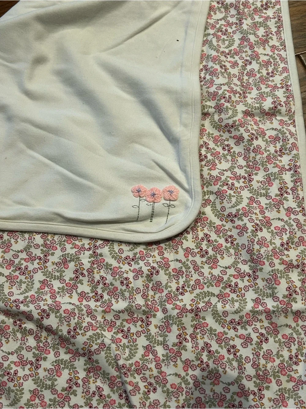 New Baby Vintage Gymboree Azalea Floral Blanket Year 2000